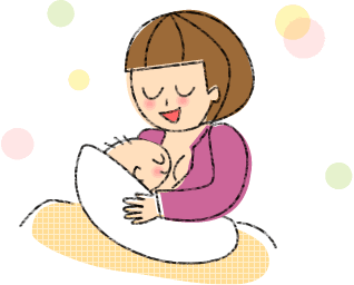 写真：母乳外来施術中