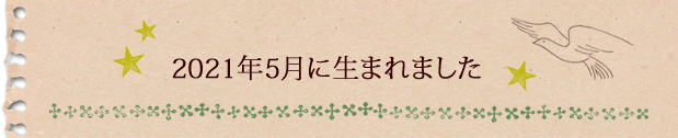 2021年5月に生まれました