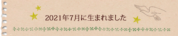 2021年7月に生まれました